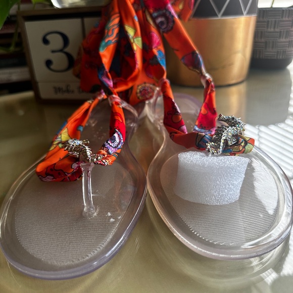 Tie Up Embellished Thong Summer Sandal - Picture 7 of 8
